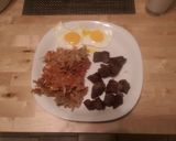 A picture of step 4 of Steak bites, eggs, & hashbrowns.