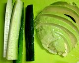 A picture of step 3 of California Rolls with Cream Cheese.