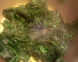 A picture of step 1 of sunshine s spinach cheese supreme.