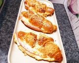 A picture of step 4 of Homemade Ham and Cheese Croissants with Light Béchamel.