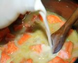 A picture of step 3 of Sig's Onion and Sweet Potato Soup with Halloumi Chips.