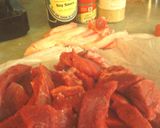 A picture of step 1 of sunshine's steak and vegetable stir fry.