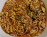 A picture of step 4 of Chicken spicy macroni.