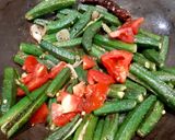 A picture of step 3 of Bhindi Bhaaji /Bhendi ko Tarkari/ Bhindi Sabzi.