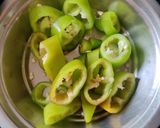 A picture of step 1 of Instant mango and chilli pickle.