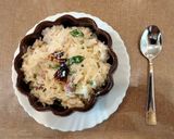 A picture of step 3 of Dahi rice Pakhala.