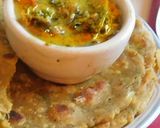 A picture of step 6 of Drum stick tomato masala curry (sambar) mixed with rice.
