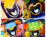 A picture of step 7 of Simple Kyoryuger Character Bento.