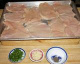 A picture of step 1 of CHICKEN FRANCAISE. JON STYLE.