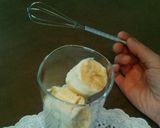 A picture of step 1 of Soy Milk with Cocoa, Black Sesame and Banana.