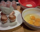 A picture of step 1 of AMIEs Eggs.