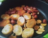 Foto del paso 1 de la receta: Sopas de ajo a la hierbabuena con chistorra