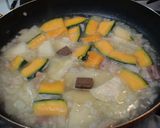 A picture of step 4 of Rich Kabocha Cream Pasta.
