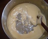 A picture of step 5 of Rich Black Sesame Roll Cake.