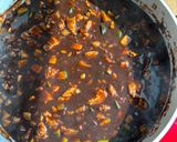 A picture of step 7 of Jjajangmyeon 짜장면 (Black Bean Noodles).