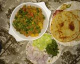 A picture of step 6 of Aloo keema.