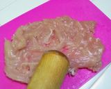 A picture of step 1 of Low-Calorie Non-Fried Shiso Chicken Katsu.