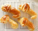 A picture of step 10 of Dog-Shaped Bread Rolls: Sleeping Dachshund Wiener Sausage Bread.
