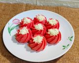 Foto langkah ke 7 dari resep Bolu Kukus Buah Naga.