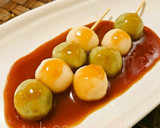 A picture of step 10 of Soft and Chewy Dango For Moon Viewing or Mitarashi Dango.