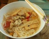 Hình bước làm 3 của món bún chả cá chay