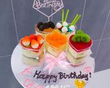 Hình bước làm 5 của món Bánh tiramisu trái tim sinh nhật không cần lò nướng