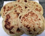 A picture of step 4 of Farali paratha (rajigra flour).