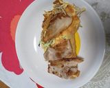 A picture of step 4 of For Lunch! Bean Sprout Omelet Topped with Pork Belly.