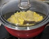 A picture of step 3 of Corn Rice with the Silky Strings.