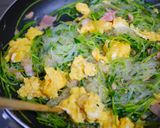 A picture of step 7 of Easy & Healthy Pea Sprouts & Cellophane Noodles with Egg.