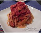 A picture of step 6 of Block Bacon and Eggplant Pasta all'Arrabiata.