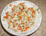A picture of step 1 of Albacore Pea Chimichanga Salad.
