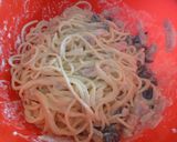 A picture of step 4 of Easy Pasta with Mushrooms and Cream Cheese in a Bowl.