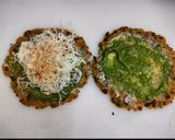 A picture of step 3 of Thepla cheese sandwich.