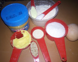 A picture of step 1 of Strawberry and peanut butter rolls.