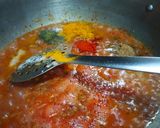 A picture of step 2 of Aloo Chana Poori with dahi bhalla.
