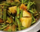 A picture of step 4 of Cluster beans sabzi/ gavarfali sabji.