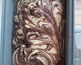 A picture of step 9 of Zebra cake.