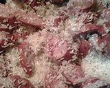 A picture of step 2 of Sausage and buttery saffron rice.
