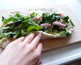 A picture of step 5 of Bacon, Spinach, and Cheese Rolls.