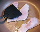 A picture of step 5 of Sea Bream Pan Fried in Butter with Balsamic Vinegar and Yuzu Pepper Sauce.