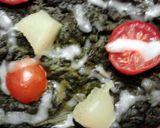 A picture of step 11 of Christmas Tree Flatbread Pizza.