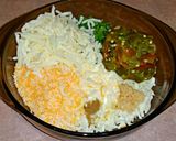 A picture of step 2 of Mike's Hatch Green Chilie Dip.