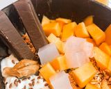 A picture of step 1 of Fitness Recipes: Mango Green Tea Smoothie Bowl Recipe.