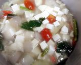 A picture of step 3 of Kanya's Tofu Soup / Tom Yum Style.