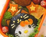 A picture of step 21 of Black Cat Hello Kitty Halloween Bento.