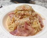 A picture of step 12 of Addictive Kimchi and Bacon Cream Pasta.