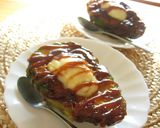 A picture of step 7 of Pan Fried Avocado with Caramel Sauce.