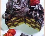 A picture of step 17 of Amore Mio ~ Blossoming Roses~ Damie Fresh Chocolate Cake For Valentine's.