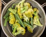 A picture of step 2 of Stir fried greens with herbs.
